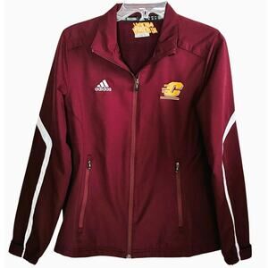 NWOT ~ Adidas CENTRAL MICHIGAN UNIVERSITY Burgundy College Jacket ~ Women's MED